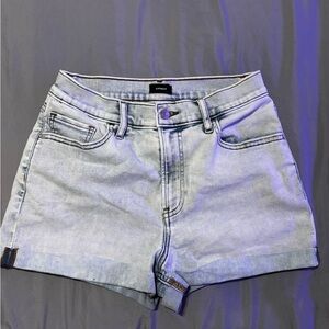 Express, Light blue, Distressed Jean Shorts